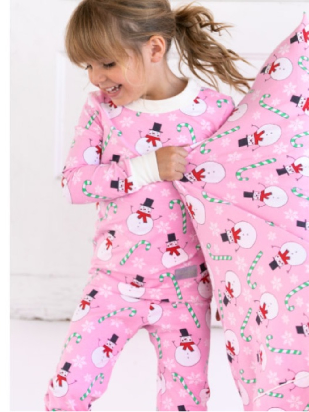 💕Sz 10 Eleanor Rose pink snowman pajamas!